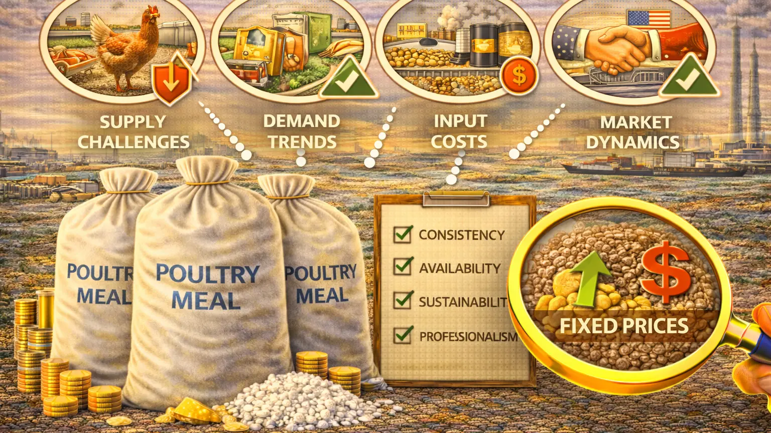 Qué es lo que realmente impulsa los precios de las harinas de aves de corral este año