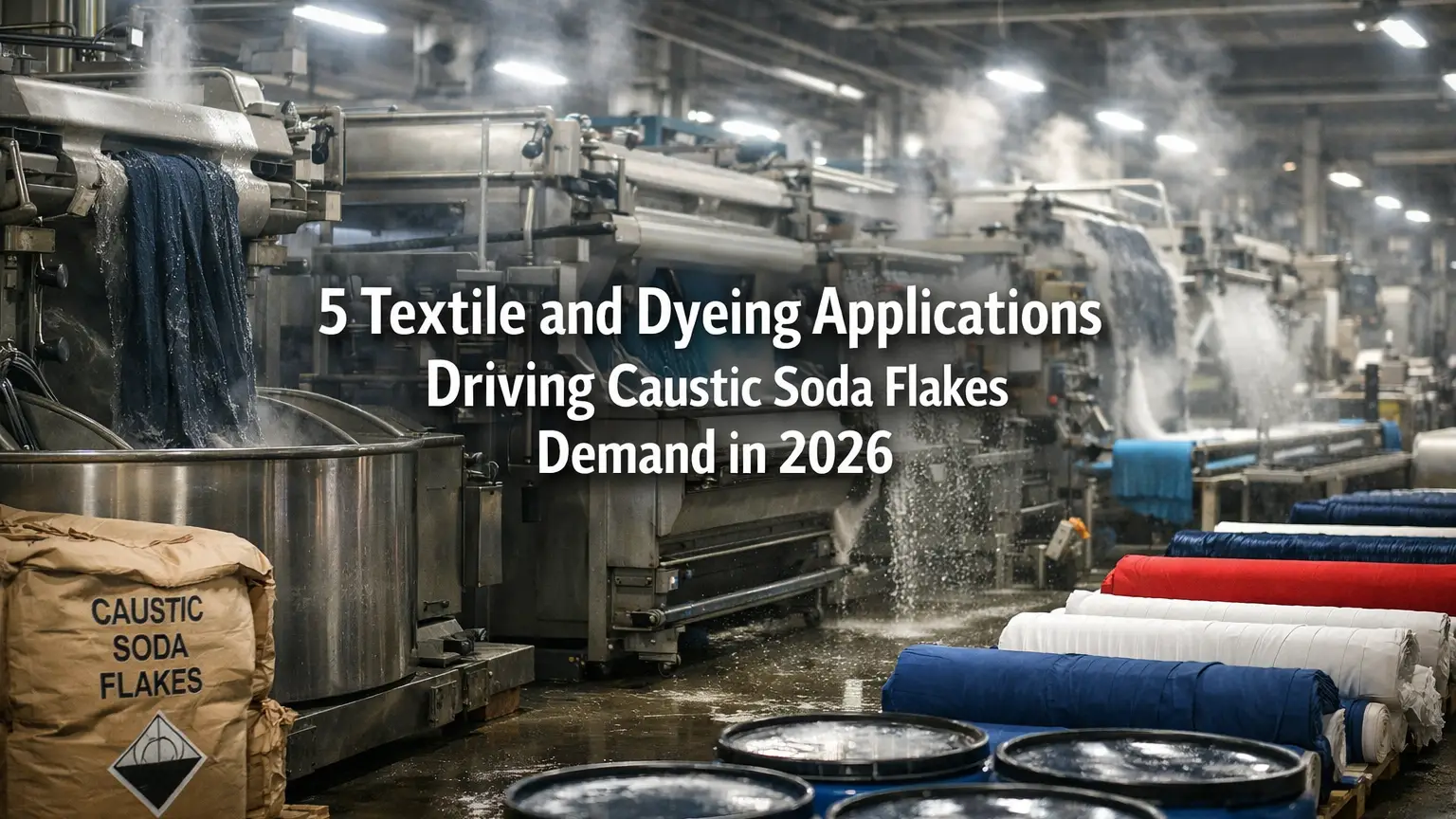 5 种纺织和染色应用推动了 2026 年烧碱片的需求